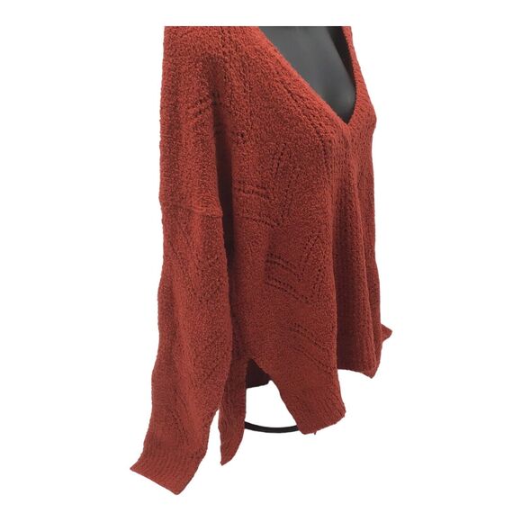 Cupcakes and Cashmere Women’s Small Orange Sweater VNeck Pullover NWOT Fall Cozy - Picture 8 of 13